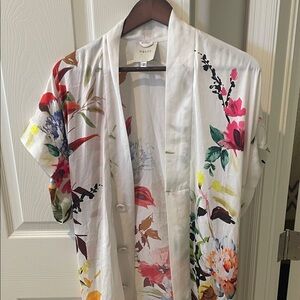 Mason White and Orange Kimono